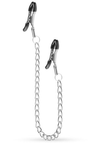 Easytoys Classic Nipple Clamps With Chain Bröstklämmor med kedja
