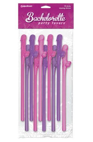 Pipedream Bachelorette Party Favors Dicky Sipping Straws Pin Snopp Sugrör