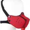 Red Puppy Neoprene Snout + Tongue BDSM mask