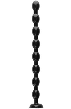 Ass Snake Beaded Dildo Black 48 cm Extra lång analdildo