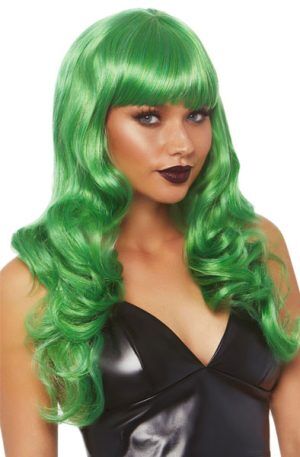 Leg Avenue Misfit Long Wavy Wig Green Peruk