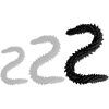 DoublePlayz Double Dildo Scolop Black 60 cm Extra lång analdildo