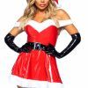Leg Avenue Vinyl Naughty Santa Dress S Rollspel & Maskerad