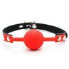 lockable ball gag red
