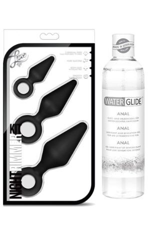 Analpluggar Night Rimmer Kit + Glidmedel Anal 300ml Paketerbjudande