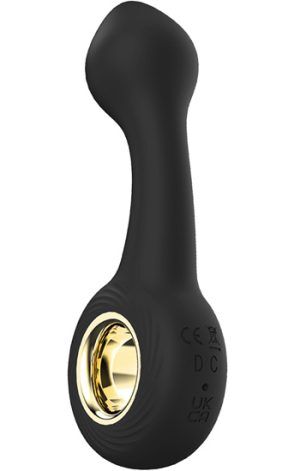 Rechargeable Curved Silicone Butt Plug Analplugg med vibrator
