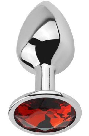 Afterdark Red Rubby Anal Plug L Analplugg metall