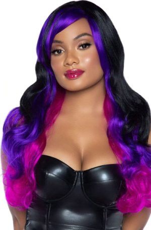 Allure Multi Color Wig Black/Purple Peruk