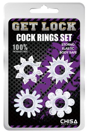 Chisa Novelties Cock Ring Set Clear Penisringar paket