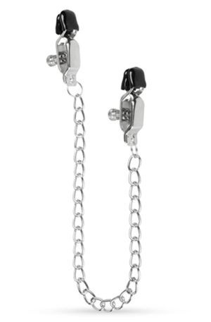 Easytoys Big Nipple Clamps With Chain 45 cm Bröstklämmor med kedja