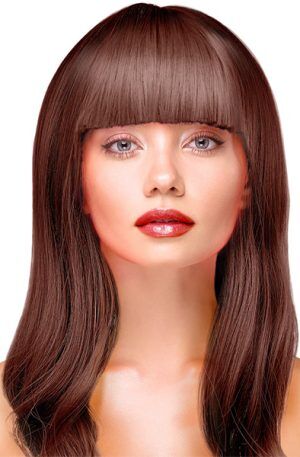 Party Wig Long Straight Brown Hair Peruk