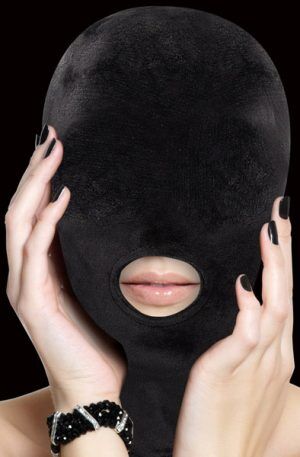 Velvet & Velcro Mask With Mouth Opening BDSM mask