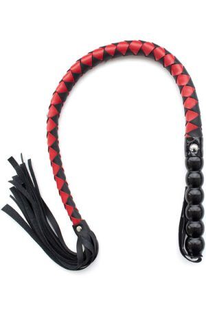Kiotos Mahogany Short Whip Black & Red 85cm BDSM Piska