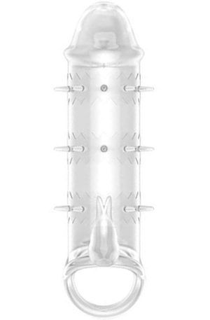 Penis Sleeve With Rabbit And Spikes Clear Penisöverdrag
