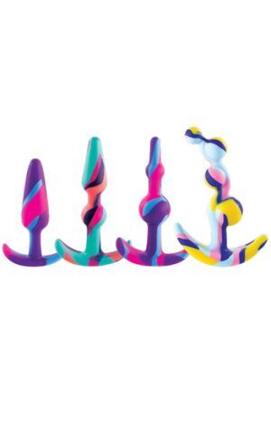 Colorful Silicone Butt Plug Training Set Buttplug
