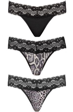 Underneath Jane Thong Set of 3 L/XL Trosor