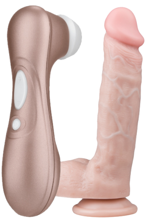 Satisfyer Pro 2 NG + Realistisk Dildo Paketerbjudande