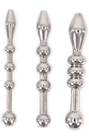 Urethral Trainer Kit 3 Solid Beads Penisplugs Dilator paket