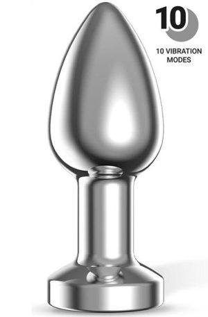 Dimpor Vibrating Chrome Anal Plug Small Analplugg med vibrator
