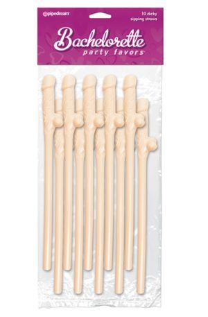 Pipedream Bachelorette Party Favors Dicky Sipping Straws Fle Snopp Sugrör