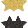 Pretty Pasties Glitter Stars Black Gold 2 Pair Nipple covers
