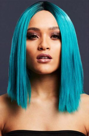 Fever Kylie Wig Two Toned Blend Teal Peruk