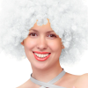 Party Wig Afro Hair White Peruk