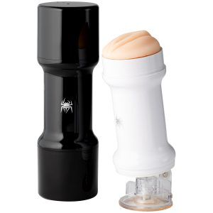 Spider Handsfree Realistisk Vagina Onaniprodukt - Vit