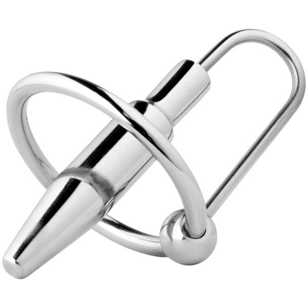 Penisplug med Ollonring - Silver - L