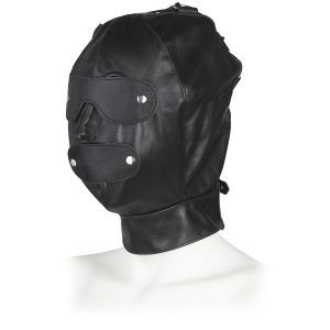 Rimba Justerbar Läder Mask - Svart - One Size