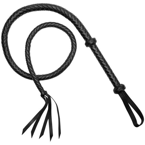 Rimba Tjurpiska av Konstläder 155 cm - Svart