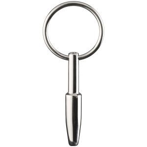 Penis Plug av Stål med Hål - Silver - L