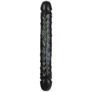 Doc Johnson Jr. Veined Dubbel Dildo - Svart