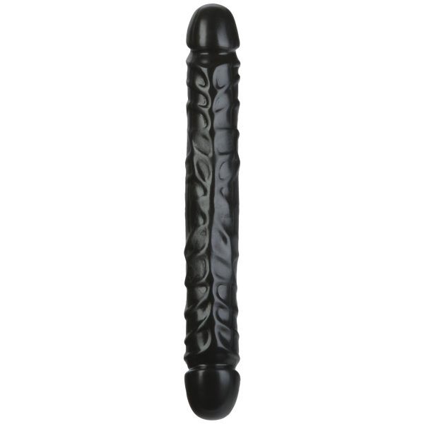 Doc Johnson Jr. Veined Dubbel Dildo - Svart