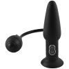 Malesation Uppblåsbar Butt Plug med Vibrator - Svart
