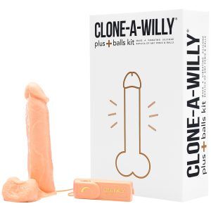 Clone-A-Willy Plus Balls DIY Homemade Dildo Clone Kit Light Tone - Nude