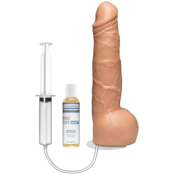 TitanMen Piss Off Vac-U-Lock Sprutdildo - Nude