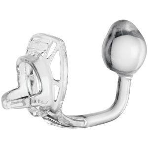 Perfect Fit Armour Tug Lock Butt Plug och Penisring - Klar