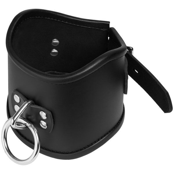 Strict Leather Locking Posture Collar Halsband - Svart - L