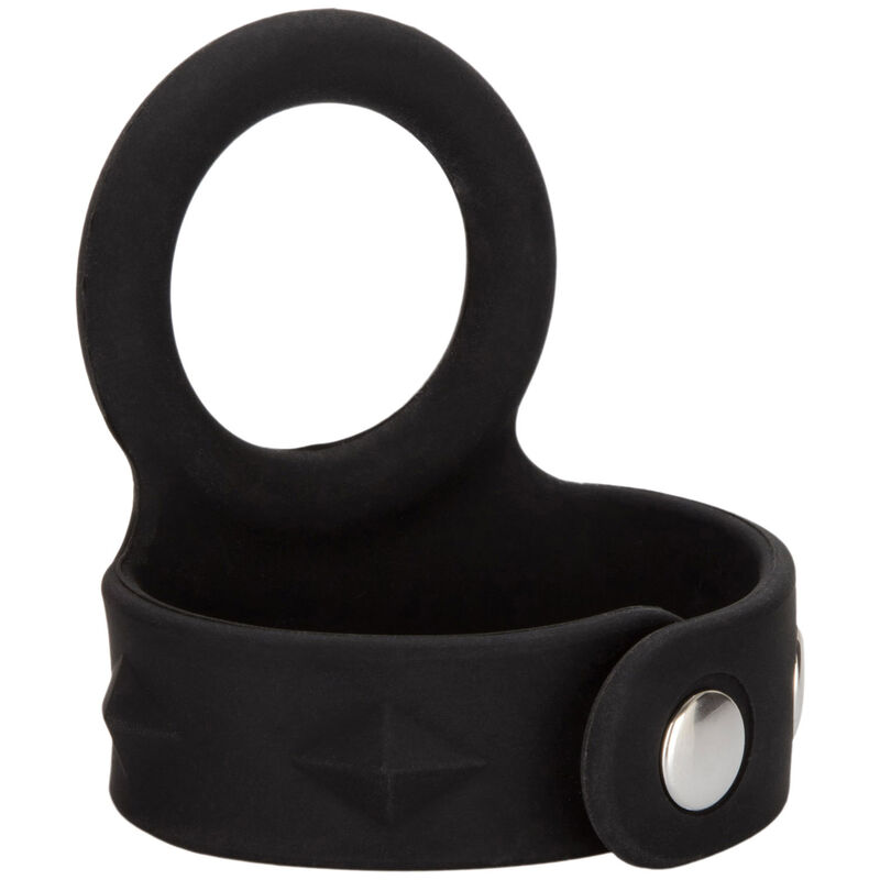 CalExotics Tri-Snap Scrotum Support Penisring - Svart - L