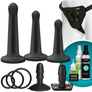 Vac-U-Lock Silikon Pegging Strap-On Set - Svart