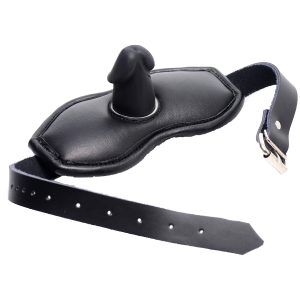 Strict Leather Penis Gag - Svart