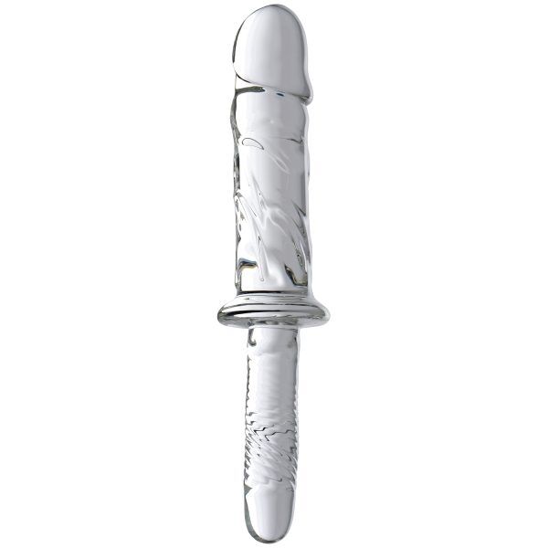 Master Series Brutus Glasdildo Thruster - Klar