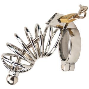 Impound Corkscrew Kyskhetsbälte med Penisplugg - Silver