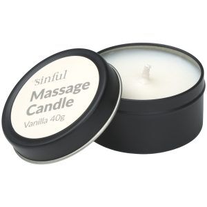 Sinful Vanilj Massageljus 40 g - Vit