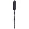 Master Series Dark Rod Beaded Sound Dilator med Vibrator - Svart