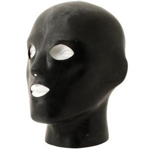 Mister B Rubber Heavy Duty Anatomical Hood With Holes - Svart - S/M