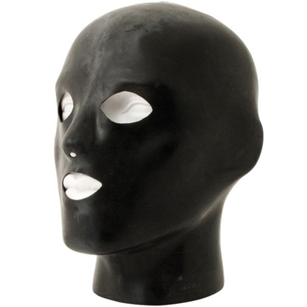 Mister B Rubber Heavy Duty Anatomical Hood With Holes - Svart - S/M