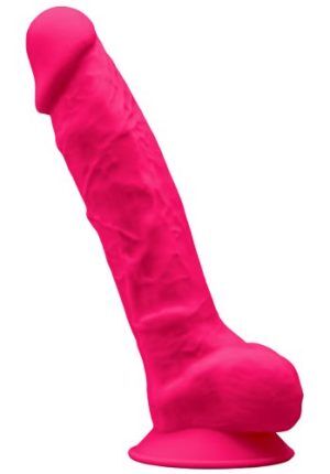 Dual Density Rosa Dildo med pung 20 cm
