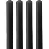 BDSM Vaxljus Svart Large 4-pack